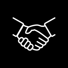 Fototapeta premium Handshake icon simple vector illustration. Deal or partner agree