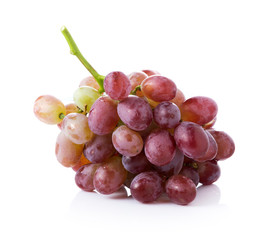 red seedless grapes isolated on white background