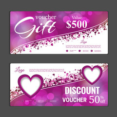 Gift voucher template. Can be use for shopping cards, discount c