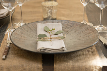 Dinner Table at Wedding Reception