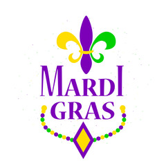 Vector illustration of Mardi Gras background with typography text