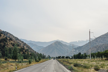 Road in Fann Mountains, Tajikistan