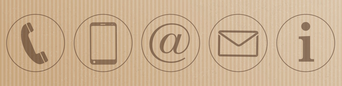 Cardboard Contact Icons Header