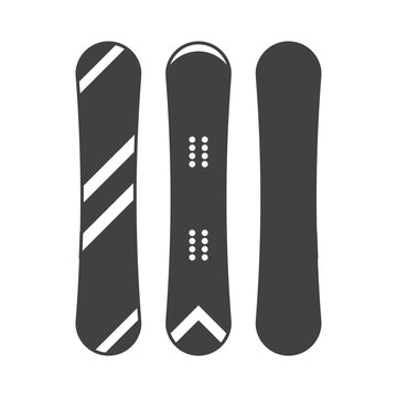 Snowboard icon in outline design. Snow boards deck vector silhouette  illustration. Stock Vector | Adobe Stock