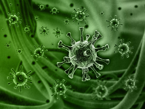 Virus SEM abstract illustration