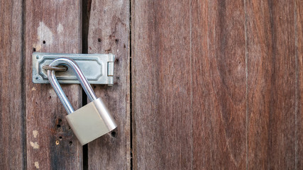 Latche on old wooden door.