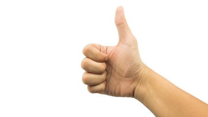 Good hand on white background , Clipping - path