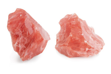 Red obsidian in white background