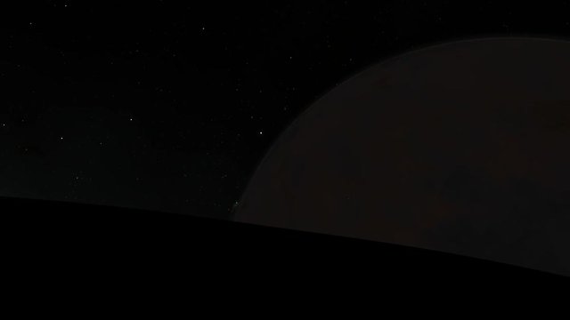 Telephoto space timelapse animation featuring 2 exoplanets, a main star and a galaxy in the background
