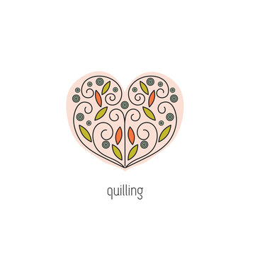 Quilling line icon