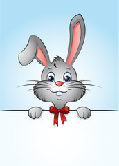 Cute Easter bunny postcard