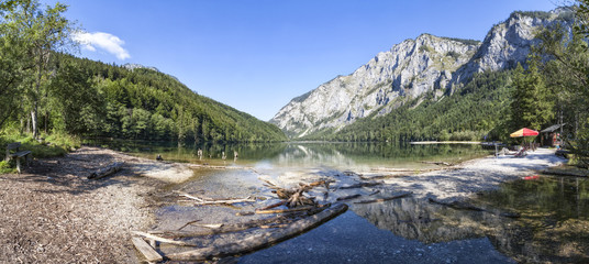 Fototapeta na wymiar Lake Leopoldsteiner near Eisenerz in Styria, Austria