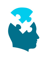 Conceptual icon of head for psychology and mind
