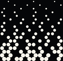 Abstract geometry black and white fashion halftone dots pattern