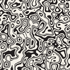 Retro Grungy Noise Texture. Vector Seamless Black and White Pattern