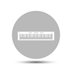 Synthesizer icon on a gray background