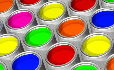 Pots de couleurs