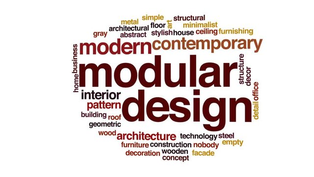 Modular design animated word cloud, text design animation.