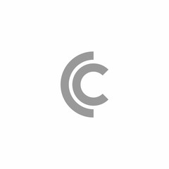 CC Letter Initial Logo Vector