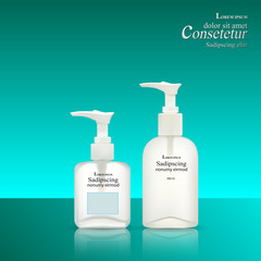 set of containers for cosmetics. Vector Illustration