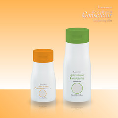 set of containers for cosmetics. Vector Illustration