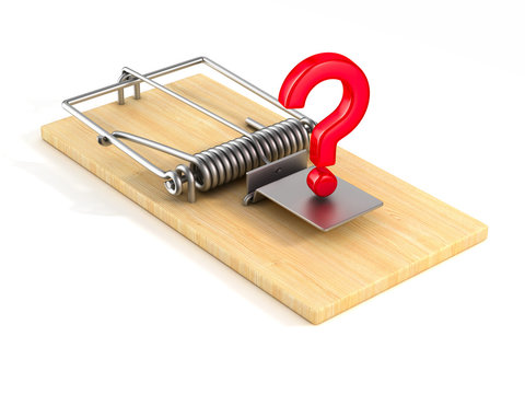 mousetrap on white background. Isolated 3D image