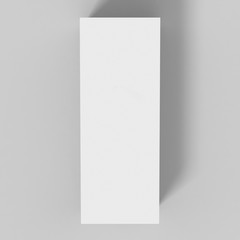 White Perfume Box Mock Up, Realistic Rendering of Box Mock-up on Isolated White Background, 3D Illustration