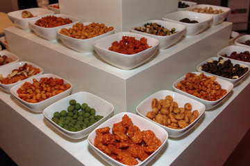 Assorted Raw and Fried Vegetables inside White Dishes in Restaur