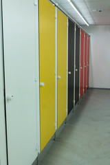 Colorful Bathroom Stall Doors
