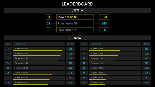 Free Leaderboard Website Template