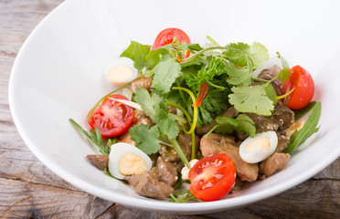 Indian salad with meat