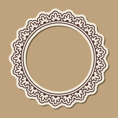 Round ornate frame