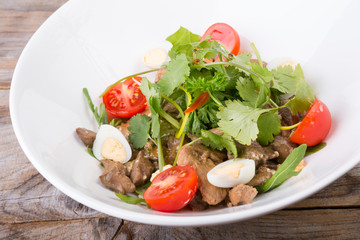Indian salad with meat