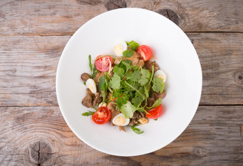 Indian salad with meat