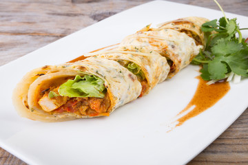 Chicken roll indian style