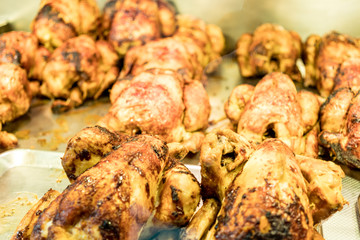 Roasted chickens
