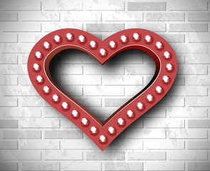 Vector marquee heart symbol