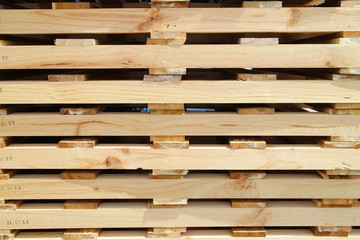 wood pallet in factory area