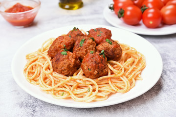 Meatballs and spaghetti