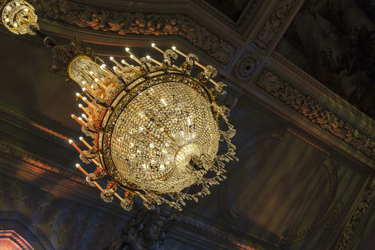 Gallant chandelier in the palace