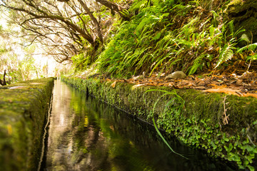 Levada irrigation system on Madeira island
