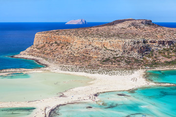 Scenic view of Balos bay on Crete island, Greece.