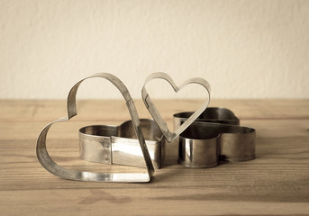 Metal heart in vintage style