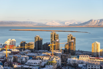 View of Reykjavik from the top of the Hallgrimskirkja Cathedral