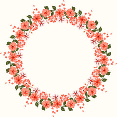 Floral round frames from cute