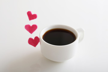 コーヒーとハートマーク

