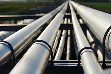 silver pipeline system in crude oil factory