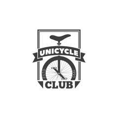 Vector illustration of the logo "Unicycle club".