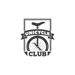 Vector illustration of the logo "Unicycle club". © wladislawka