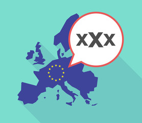 Map of the EU map with  a XXX letter icon